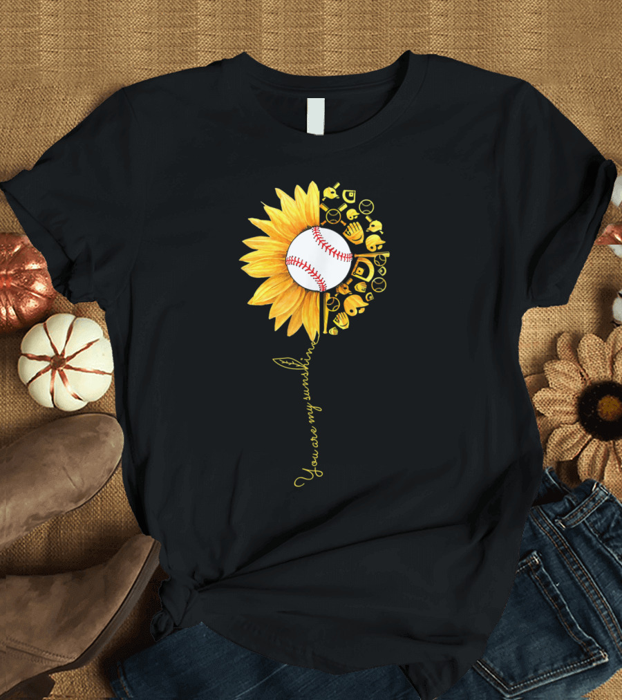 You Are My Sunshine Sunflower Baseball Icons T-Shirt