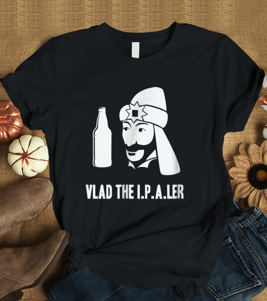Vlad the I.P.A.ler Funny Halloween Dracula Craft Beer T-Shirt