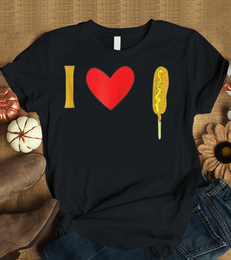 I Love Corn Dogs Carnival Food Fun T-Shirt