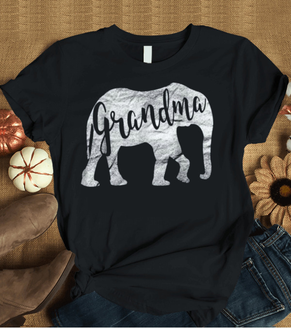 T-Shirt: Grandma Elephant Stone Texture T-Shirt Grandma Elephant Stone Texture T-Shirt
