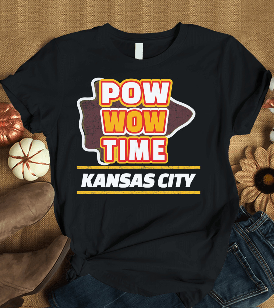 Kansas City Pow Wow Time Football Sports T-Shirt
