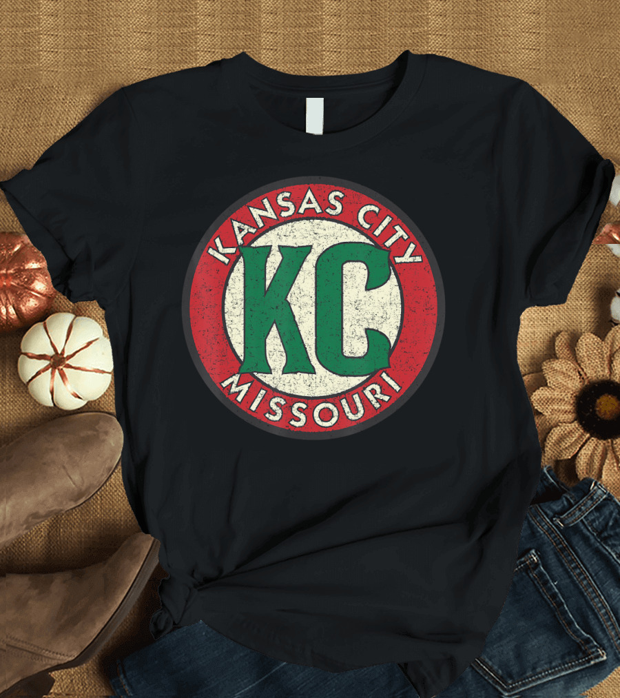 Kansas City Missouri KC Vintage Road Sign T-Shirt