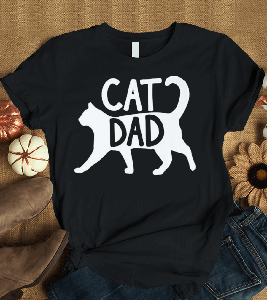 Mens Best Cat Dad Cat Dad T-Shirt