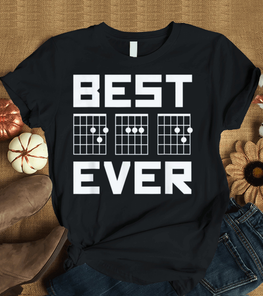 Best Dad Ever Guitar Chords Mens Musici T-Shirt