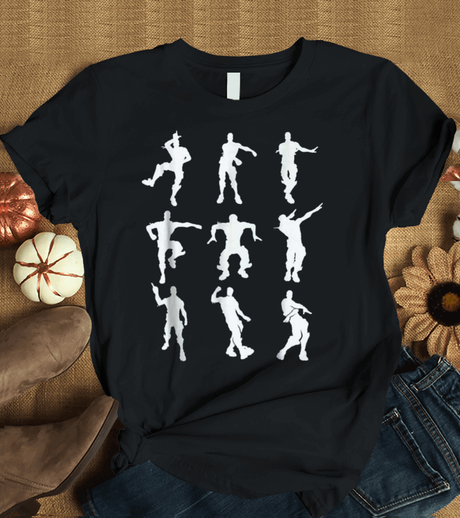 Ftnite Emotes Dance Moves Silhouettes Compilation T-Shirt