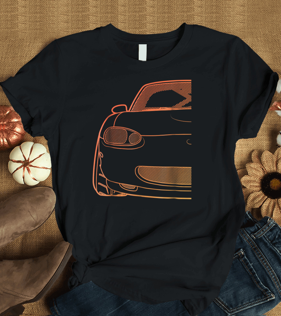 Roadster NB Series Racing Style Red Sports Car Sketch T-Shirt