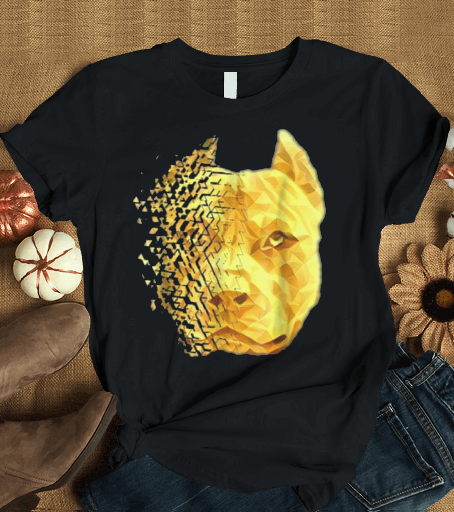 Pit Bull Shattered Gold Geometric T-Shirt