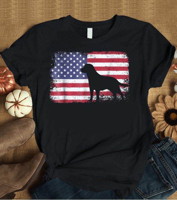T-Shirt: American Flag Labrador USA Flag T-Shirt American Flag Labrador USA Flag T-Shirt