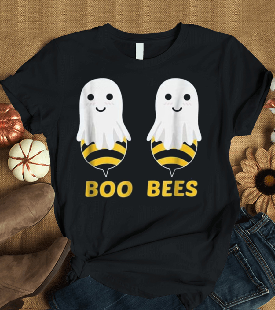 Boo Bees Couples Halloween Costume Ghost and Bee Fun T-Shirt