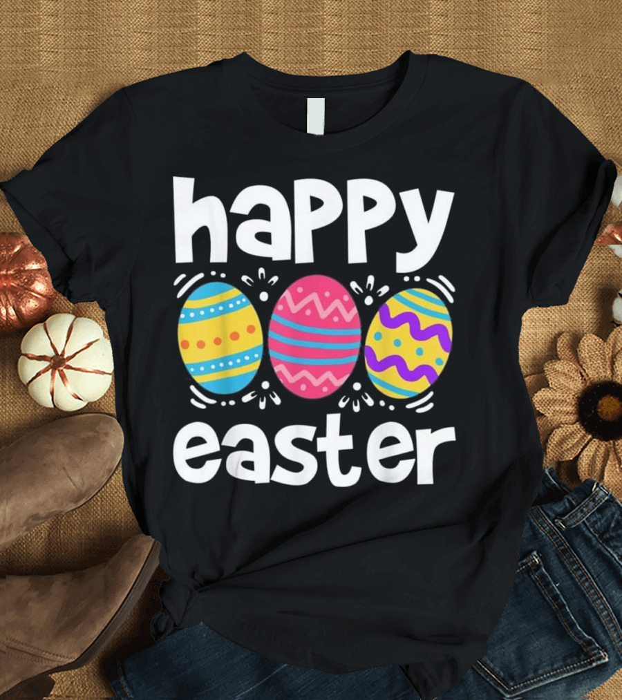 Happy Easter Eggs Colorful Egg Huntin T-Shirt