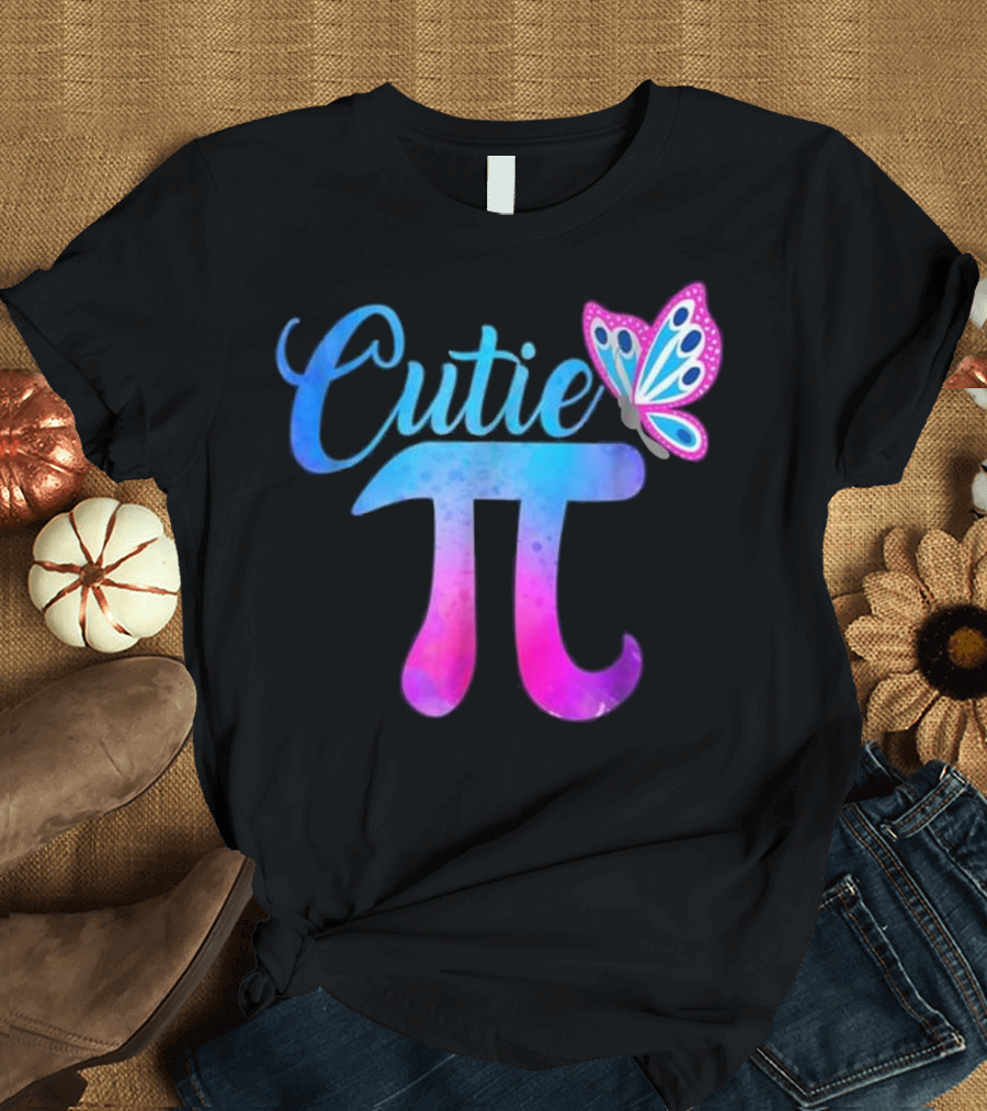 Cutie Pi Math Butterfly Cute and Funny T-Shirt