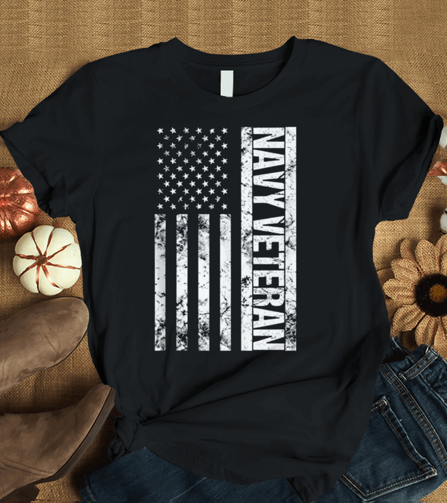 Navy Veteran US Flag Patriotic Sleeveless T-Shirt