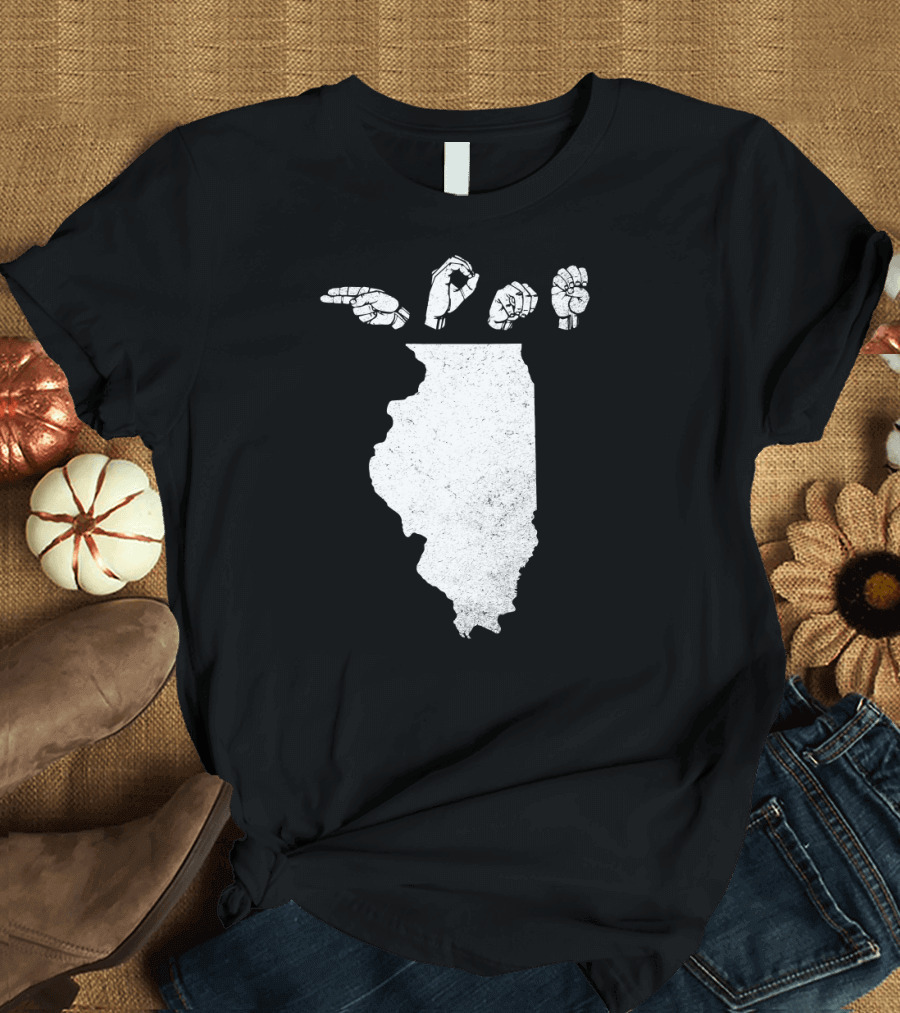 American Sign Language I-L-L-I-N-O-I-S Home T-Shirt