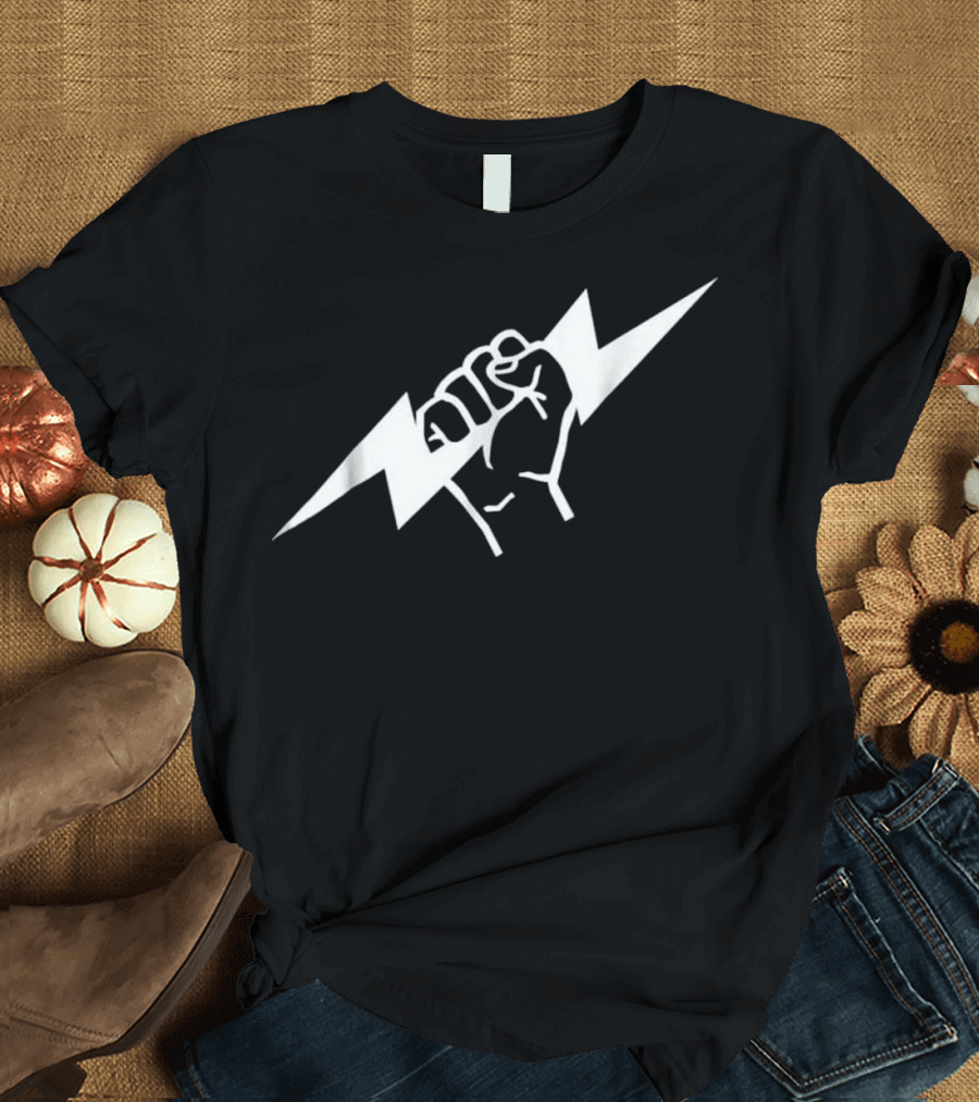 Electrician Flash Lightning Bolt Fist Hand T-Shirt