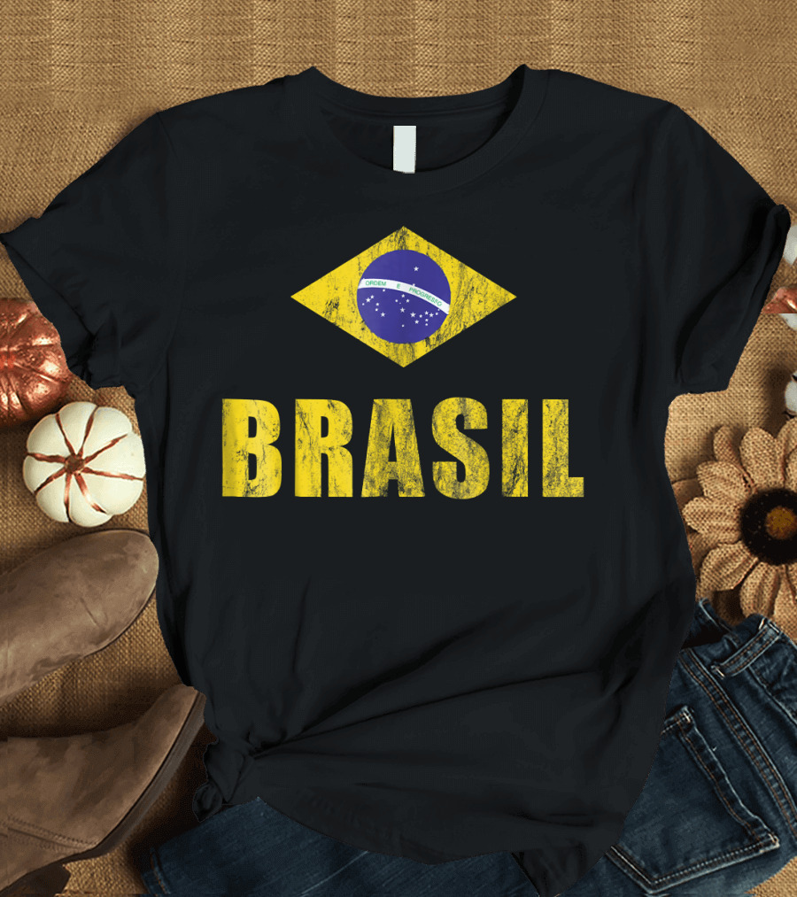Brasil Brazilian Flag Soccer Brasil T-Shirt