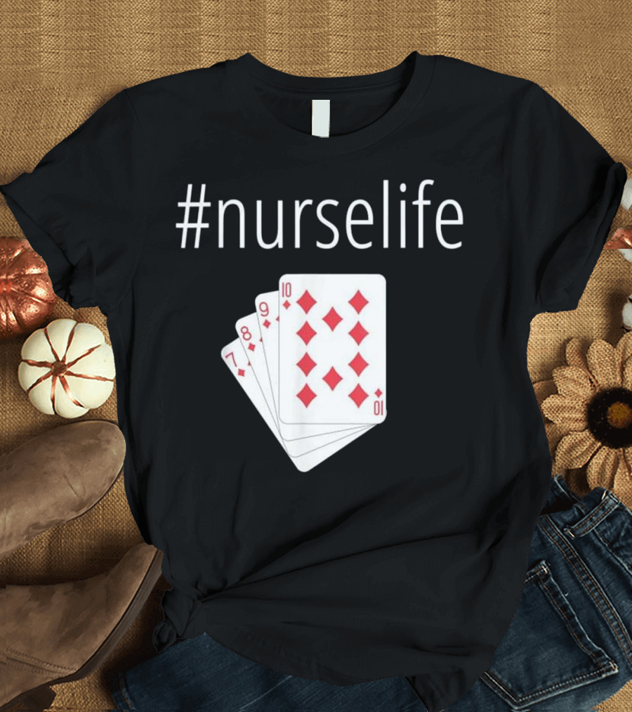 NurseLife Playing Cards Diamond Sequence T-Shirt
