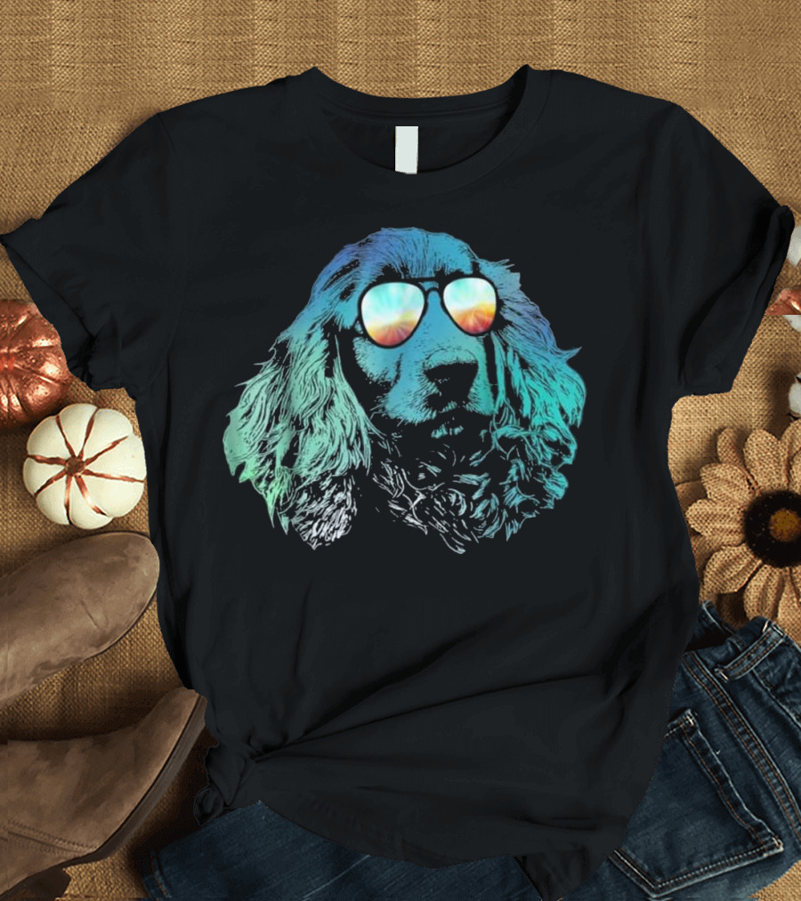 Neon Sunglasses English Cocker Spaniel T-Shirt