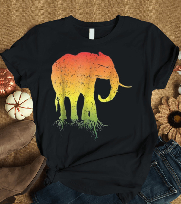 T-Shirt: Elephant Spirit Animal Jungle Lover Colorful Roots T-Shirt Elephant Spirit Animal Jungle Lover Colorful Roots T-Shirt