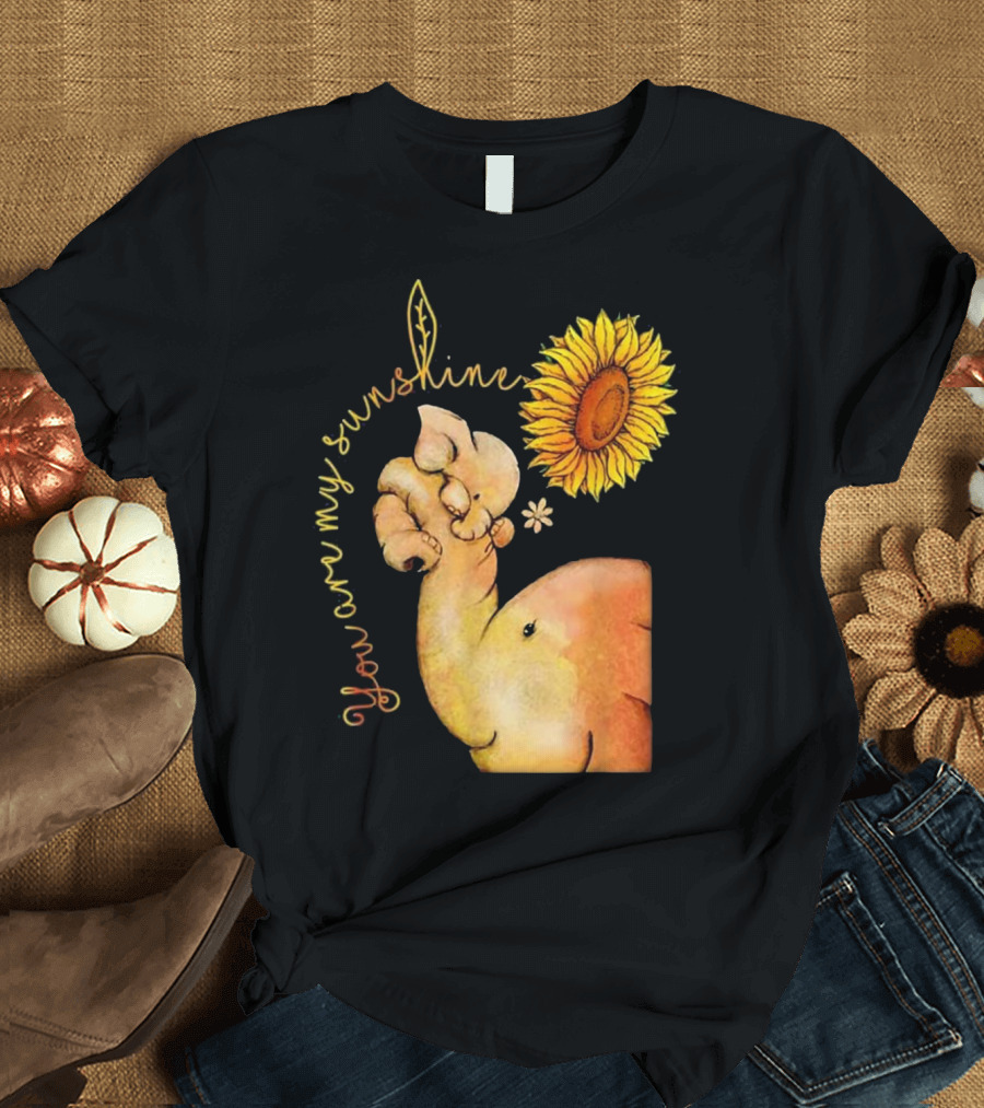 Elephant Sunflower You Are My Sunshine T-Shirt
