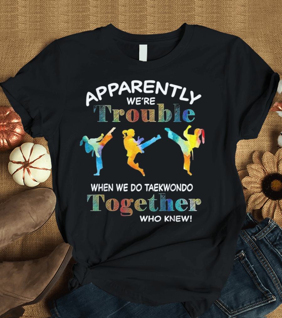 APPARENTLY WE'RE TROUBLE WHEN WE DO TAEKWONDO TOGETHER WHO KNEW T-Shirt