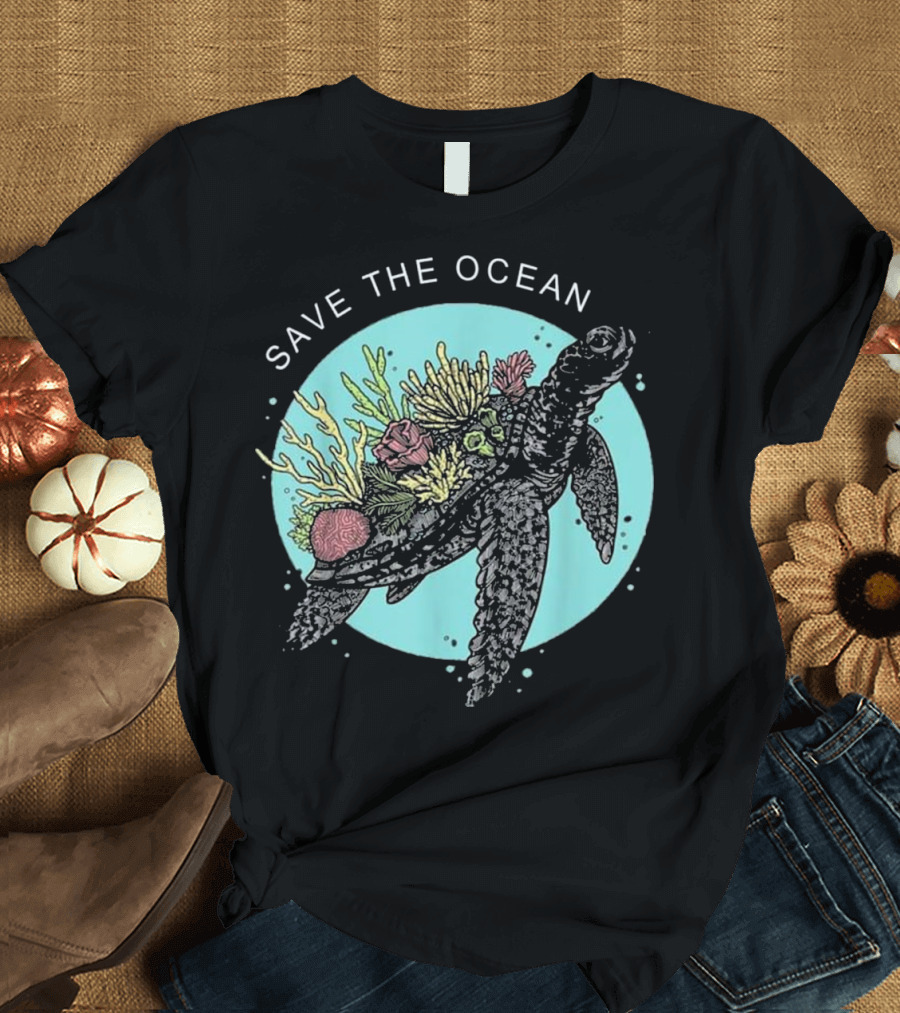 Save The Ocean Sea Turtle Marine Biologist T-Shirt