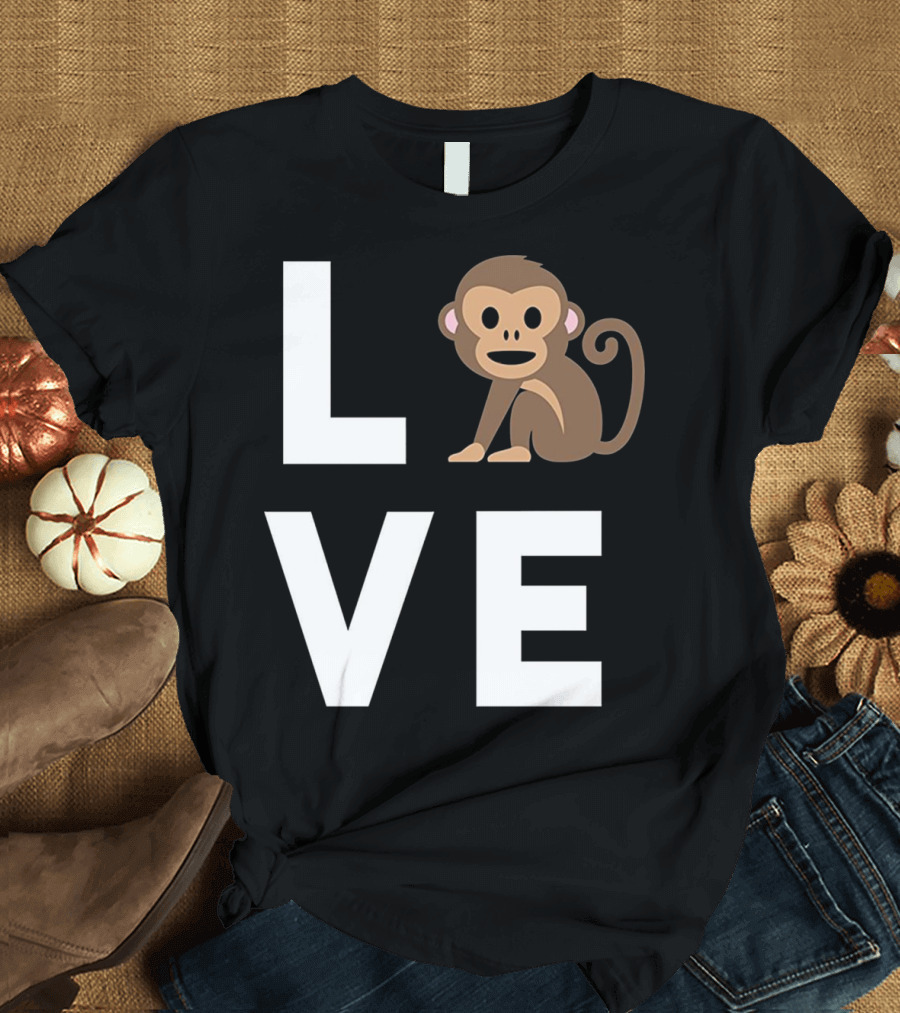 Love Cute I Love Monkeys Funny Monke T-Shirt