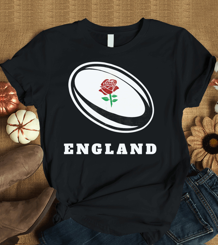 England Rugby Rose Rugby Ball T-Shirt