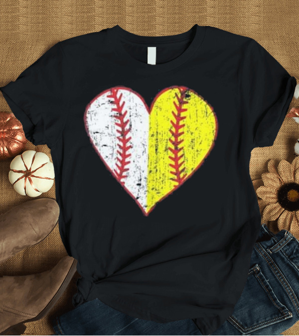 T-Shirt: Primitive Play Ball Love Heart Baseball Softball M T-Shirt Primitive Play Ball Love Heart Baseball Softball M T-Shirt