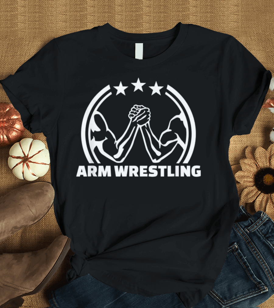 Arm Wrestling Wrestler Three Stars T-Shirt