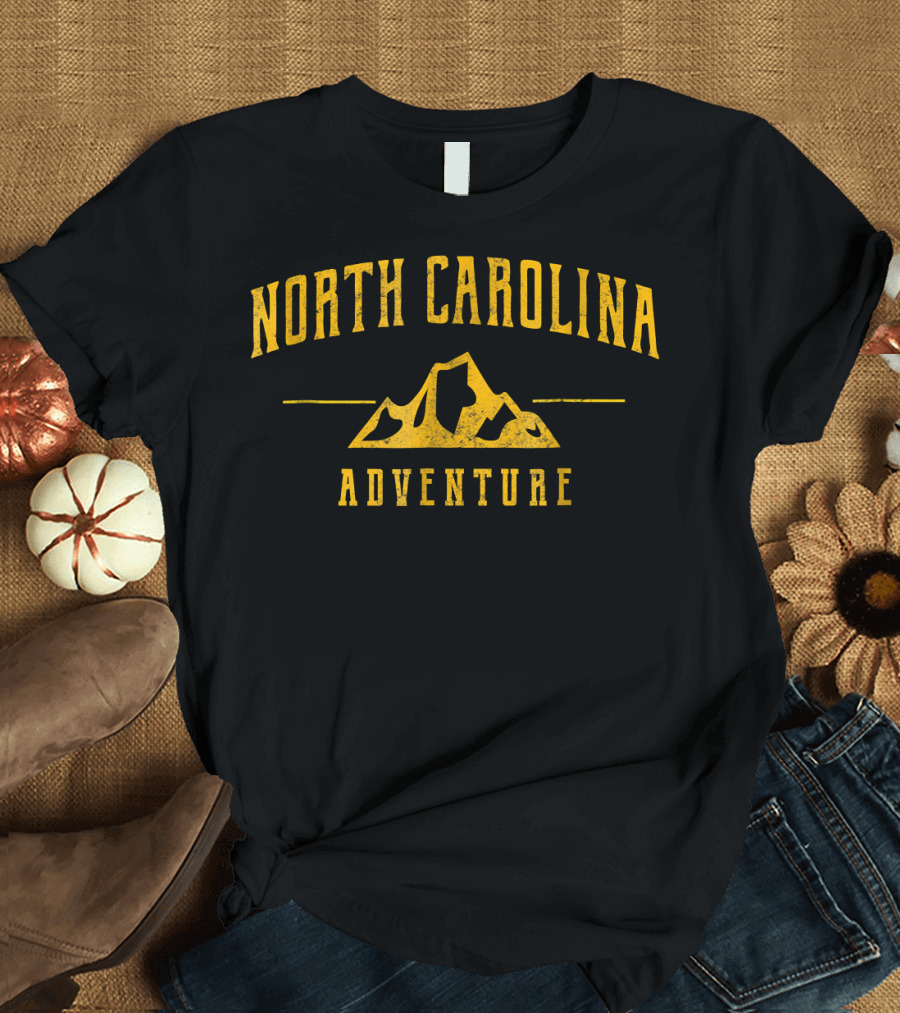 North Carolina Adventure Retro Mountain T-Shirt