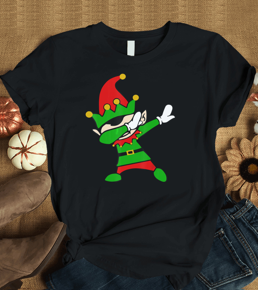 Dabbing Christmas Elf Dab Dance Festive Elves T-Shirt