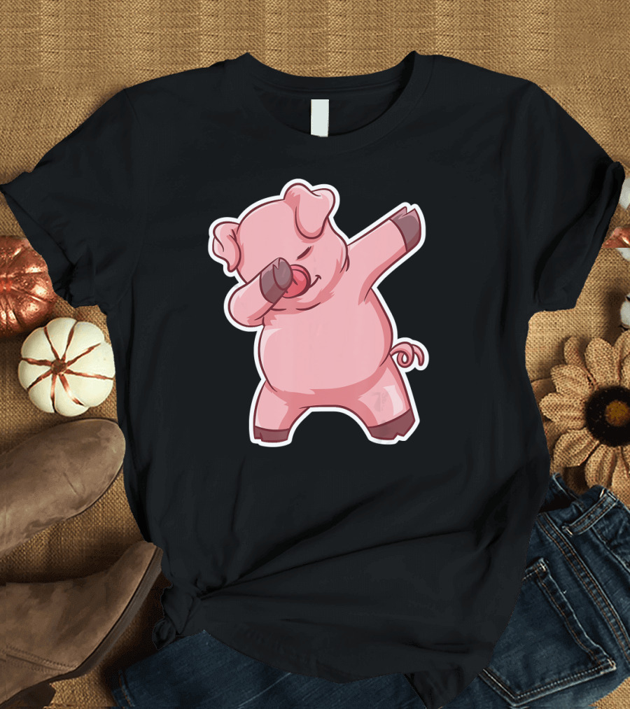 Dabbing Pig Butcher Funny F Dab Dance Piglet T-Shirt