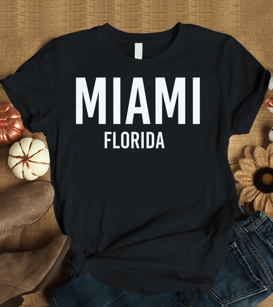 MIAMI FLORIDA FL USA Patriotic Vintage Classic Urban T-Shirt