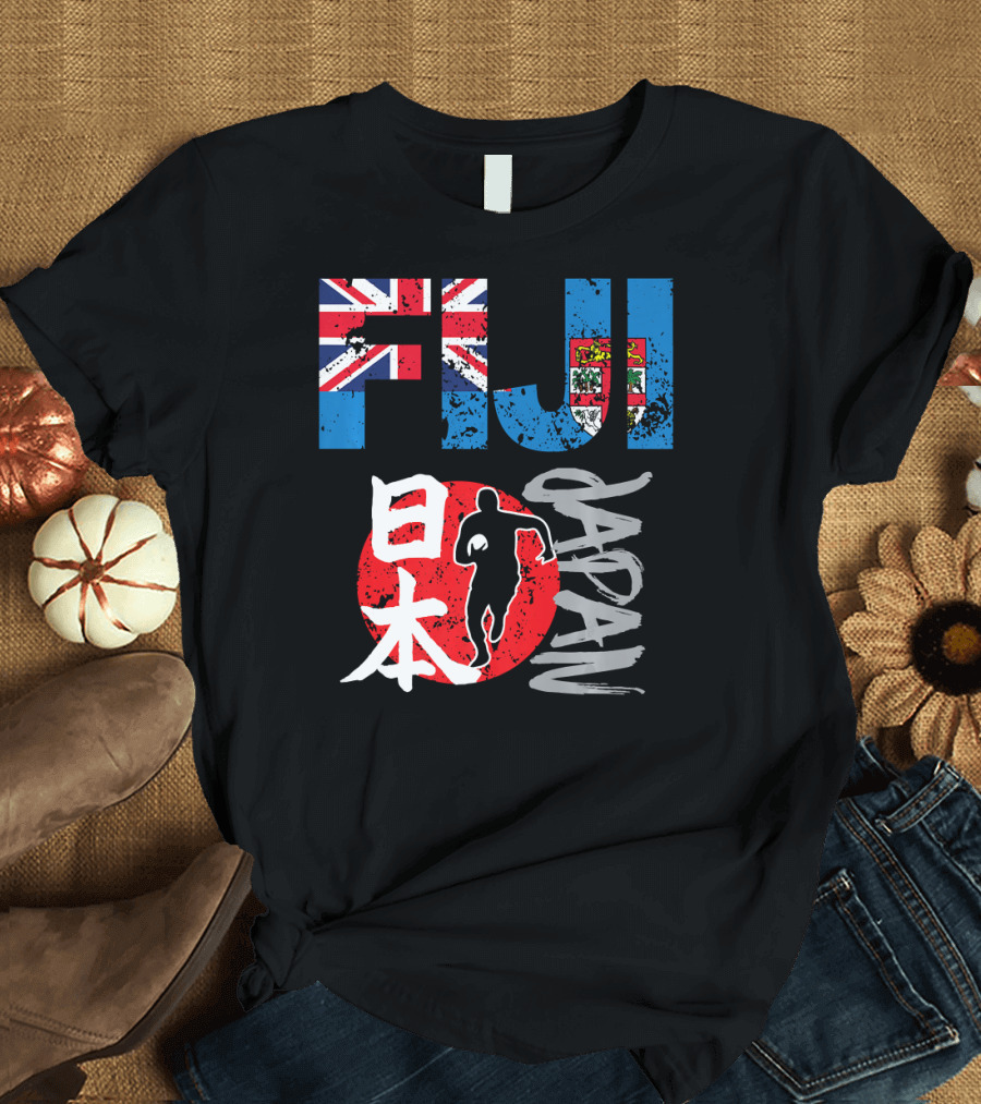 FIJI Japan Rugby Flag T-Shirt
