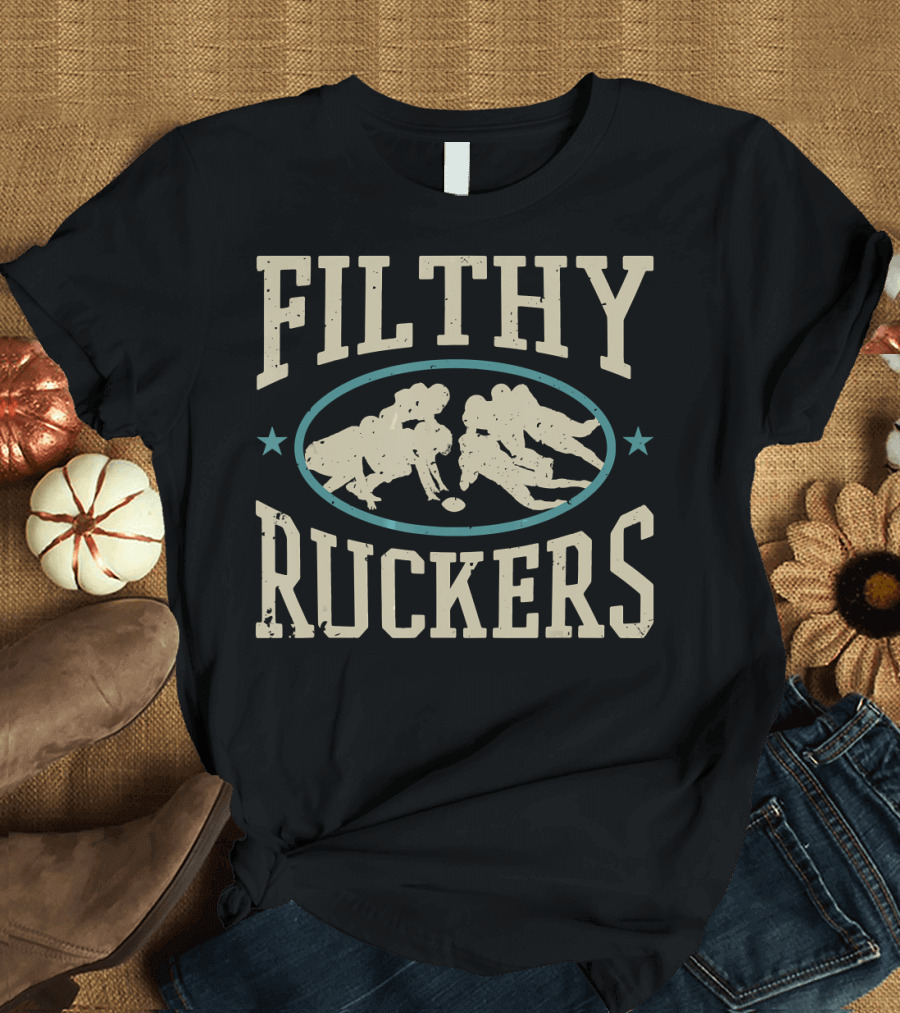 Filthy Ruckers Funny Rugby Players Oval T-Shirt