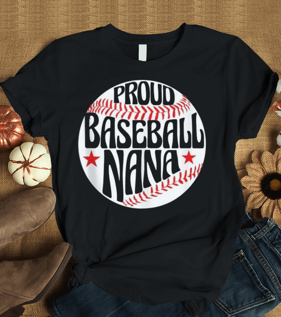 Proud Baseball Nana Grandson T-Shirt