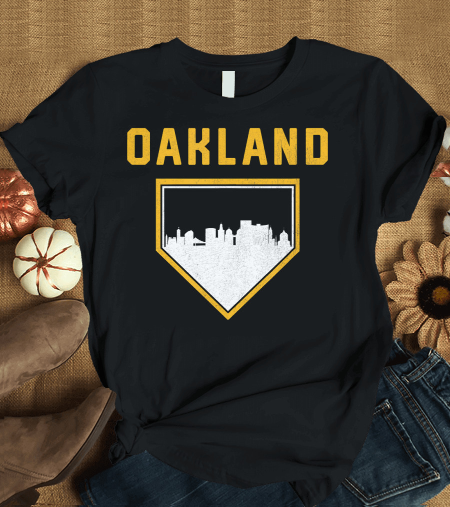 Oakland Baseball is Home Vintage OAK Skyline T-Shirt