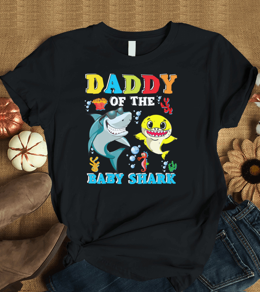 Daddy of the Baby Shark Birthday Daddy Shark T-Shirt