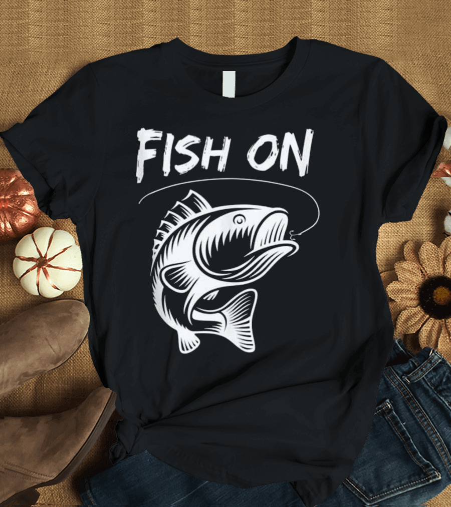 Fish On Fishing Hooked Fish T-Shirt