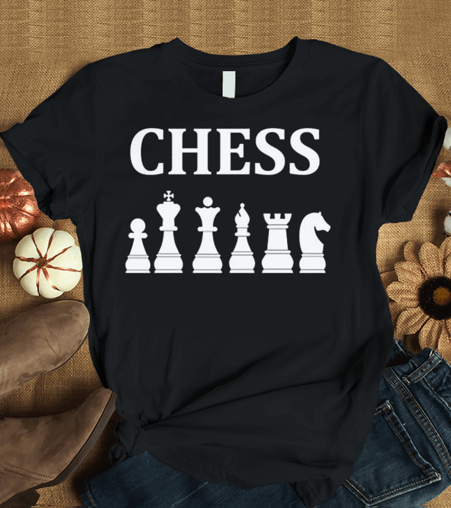 Chess Pieces Set: Pawn, King, Queen, Bishop, Rook, Knight T-Shirt