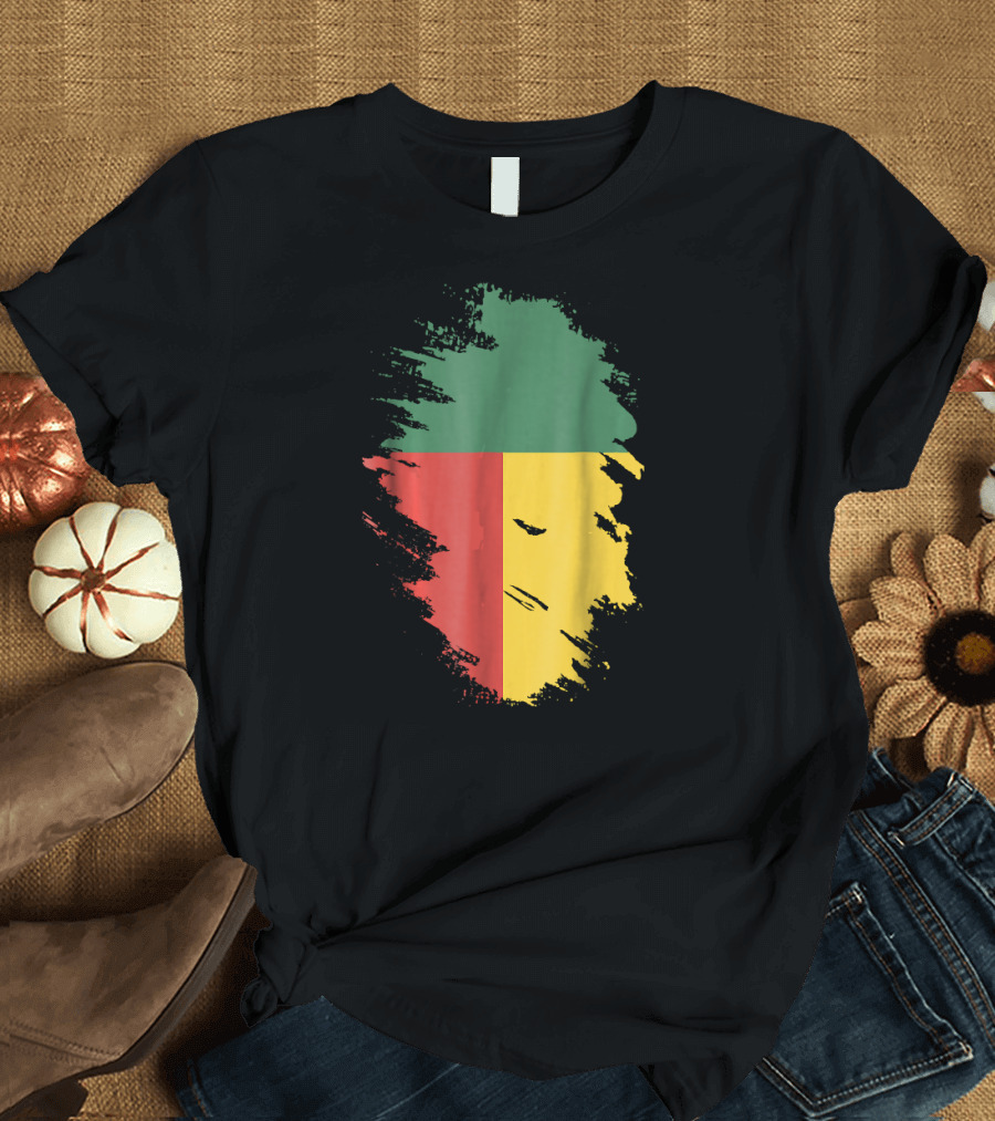 Flag of Benin Brush Stroke T-Shirt
