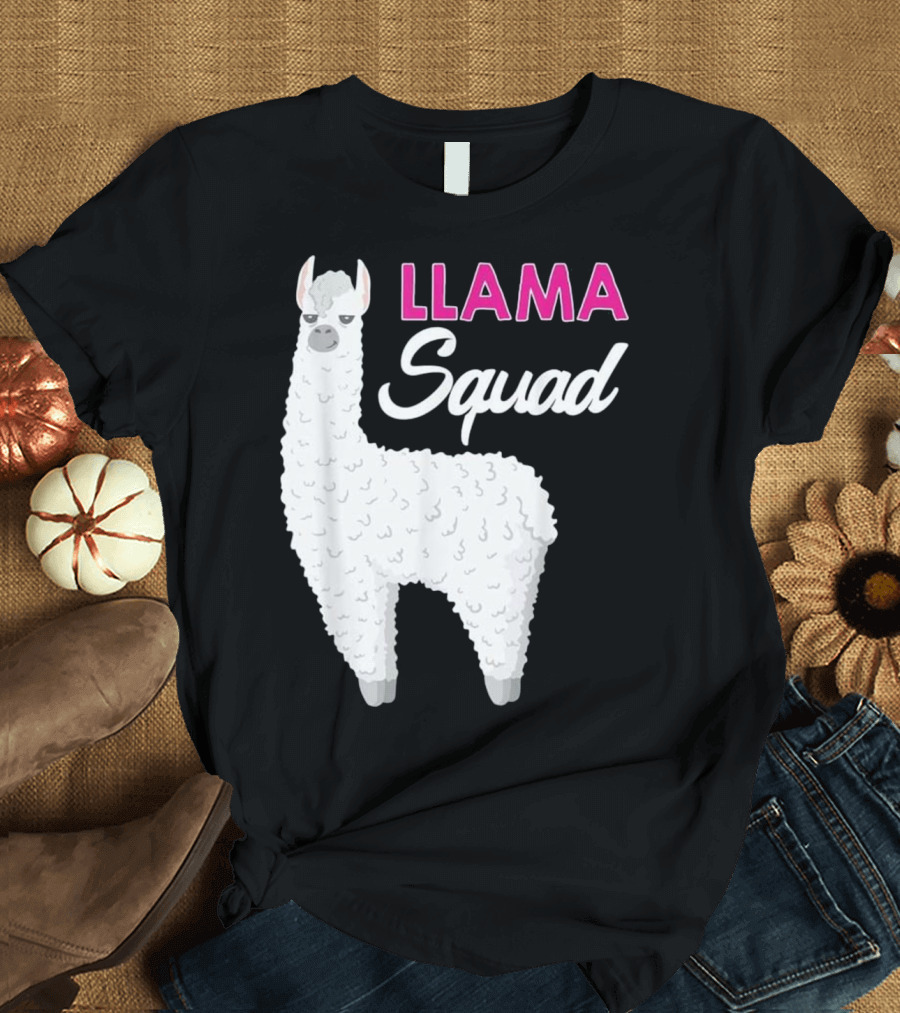 Llama Squad Funny Cute Birthday T-Shirt