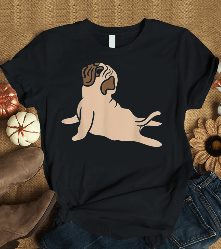 Pug Yoga Stretching Pose T-Shirt