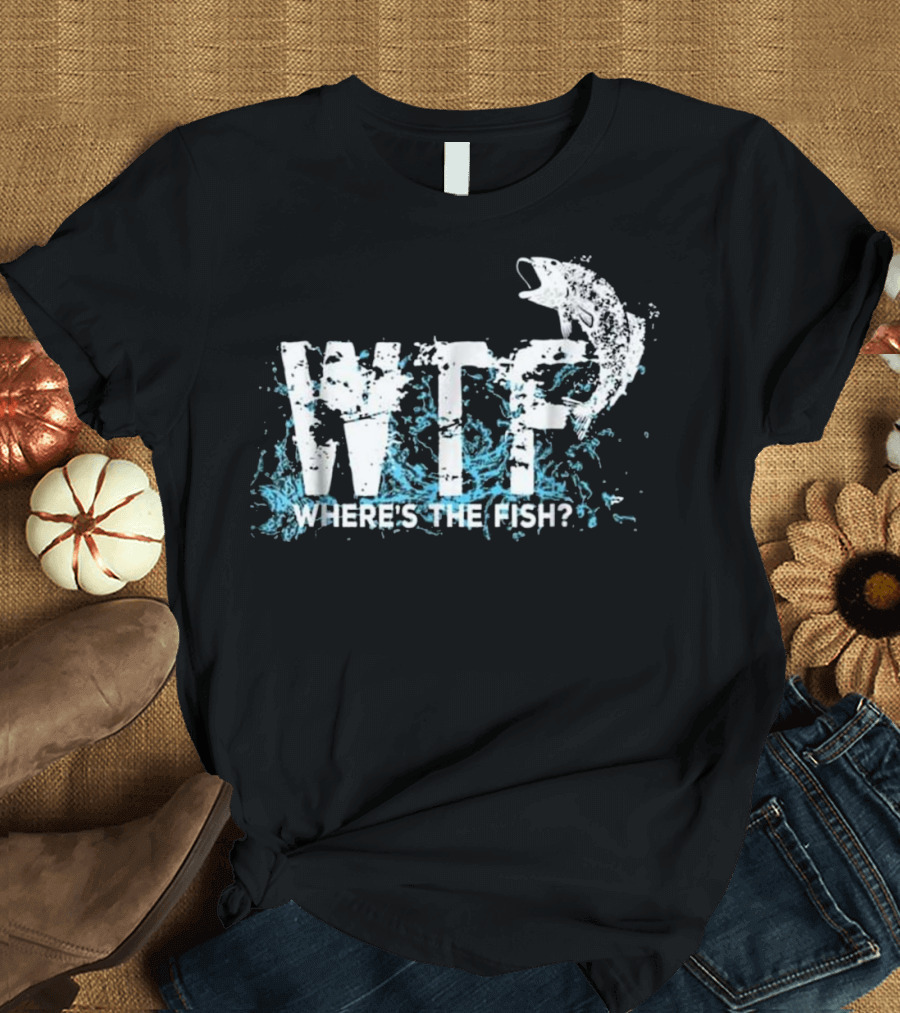 WTF Where's The Fish Fishing Splash T-Shirt