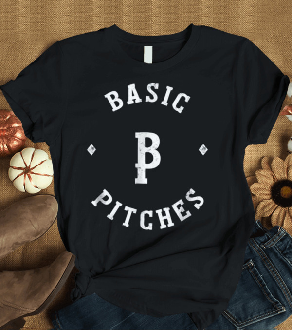 T-Shirt: Basic Pitches B Baseball Softball Matching T-Shirt Basic Pitches B Baseball Softball Matching T-Shirt