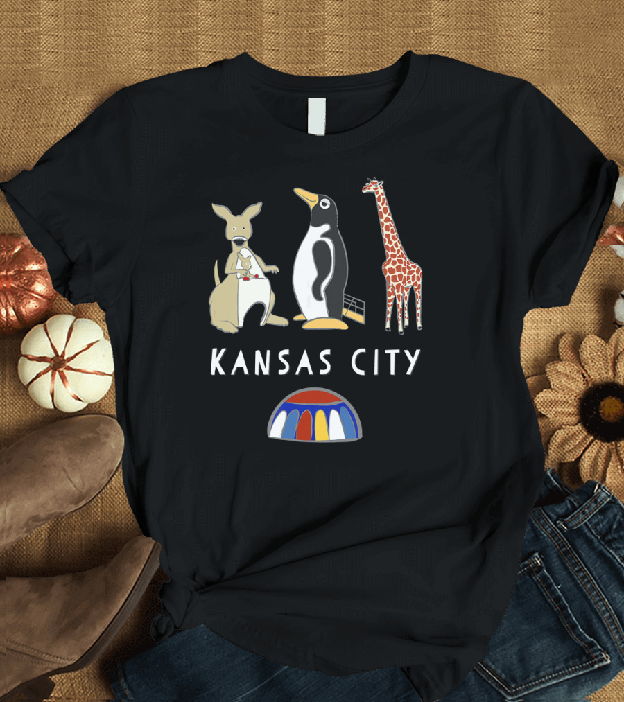 Kansas City Penguin Park Kangaroo Penguin Giraffe Iconic T-Shirt