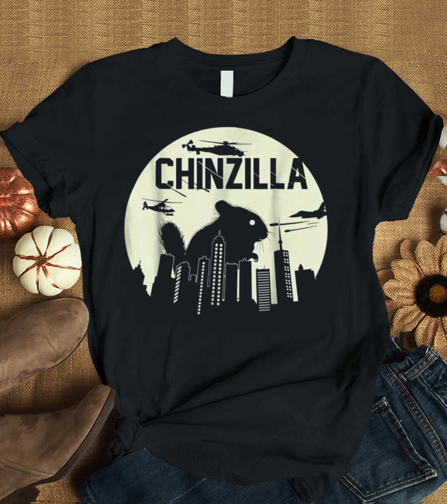 Chinzilla Chinchilla Rampage City Helicopters T-Shirt