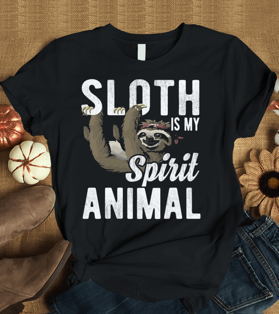 Sloth Is My Spirit Animal Hanging 4th Of July USA Bandana T-Shirt
