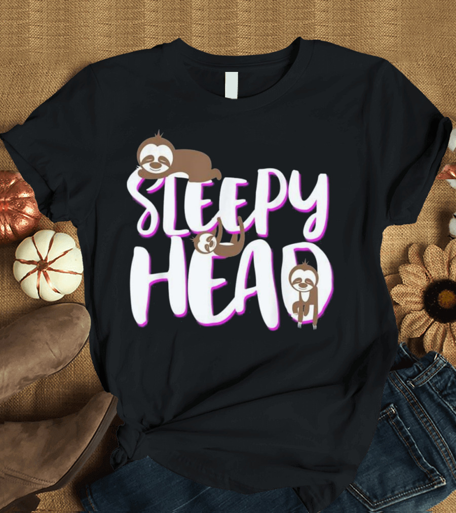 Sleepy Head Sloth Top Women Lazy 4th Of July T-Shirt