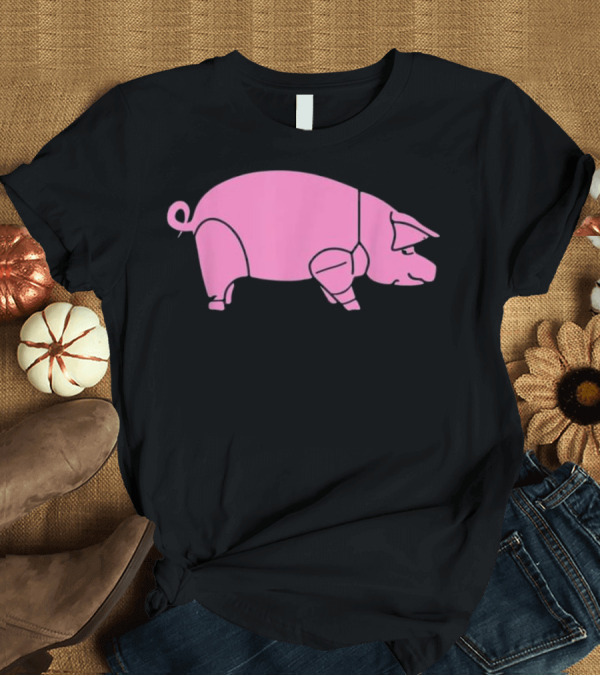 T-Shirt: Flying Pig Vintage Rock Retro Pink T-Shirt Flying Pig Vintage Rock Retro Pink T-Shirt